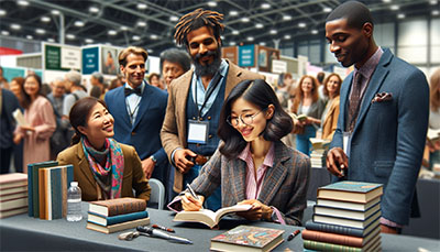 author signing books at a book signing event